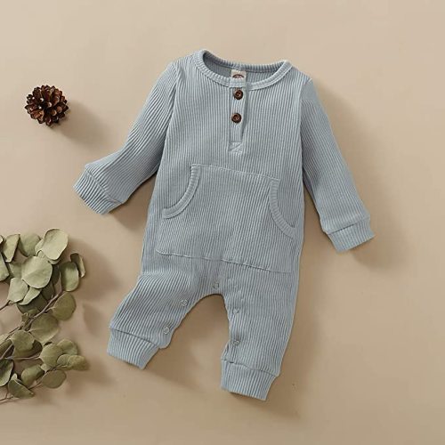GRNSHTS Baby Boys Jumpsuit with Pocket Outfit - Blue