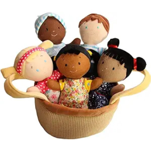 Snuggle Stuffs Basket of Buddies 8" Plush Diversity Dolls