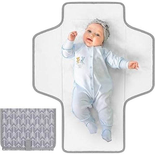 Accmor Portable Diaper Changing Pad, Waterproof Baby Changing Mat, Foldable Travel Diaper Changing Pads for Baby, Baby Essentials Shower Registry Gifts
