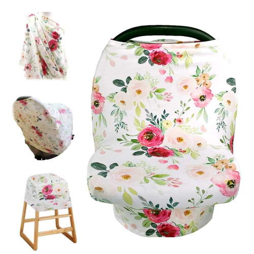 Nursing Cover Carseat Canopy - Amerteer Baby Breastfeeding Cover, Car Seat Covers for Babies, Multi Use Nursing Scarf, Infant Stroller Cover, Boys and Girls Best Gifts