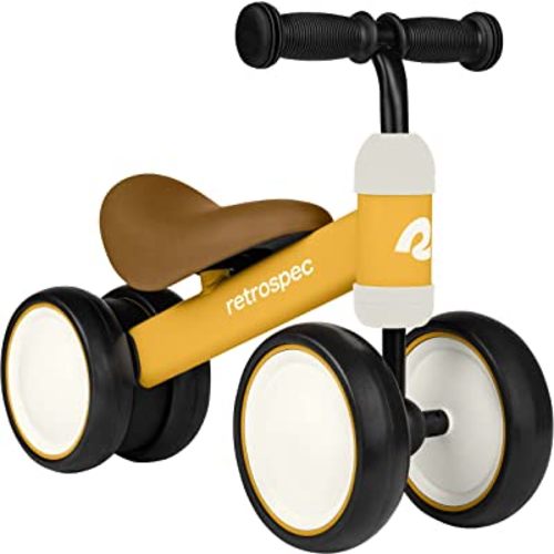 Retrospec Cricket Baby Walker 4-Wheel Balance Bike for Ages 12-24 Months Toddlers | First Birthday Gift - Toddler Bicycle Toy for 1 Year Old’s - Ride On Toys for Boys & Girls