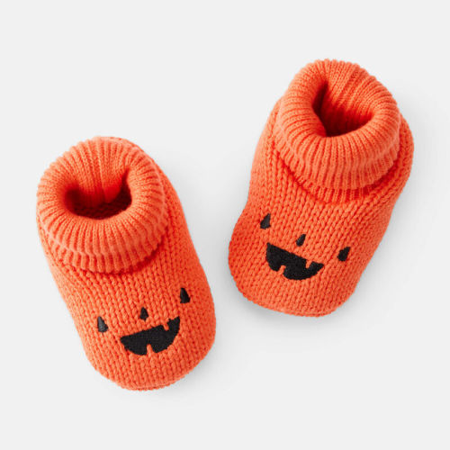 Orange Baby Halloween Crochet Booties | Carter’s Oshkosh Canada