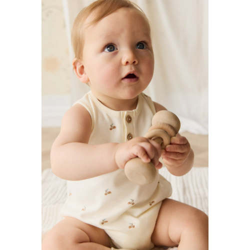 Organic Cotton Archie Playsuit - Forest Night Acorns – Jamie Kay USA