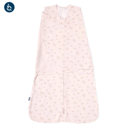 Pink Floral Cotton Swaddle Newborn | HALO