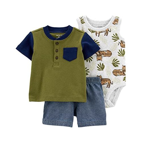 Carter's 3-Piece Giraffe Little Short Set