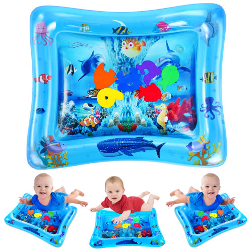 Vatos Tummy Time Inflatable Water Play Mat for Infants and Baby, Baby Toy Gifts Aged 3+ Months