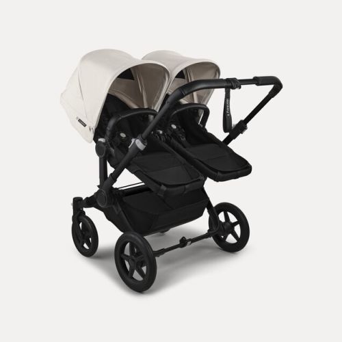 Bugaboo Donkey 5 twin stroller Midnight black sun canopy, midnight black fabrics, aluminium chassis | Bugaboo