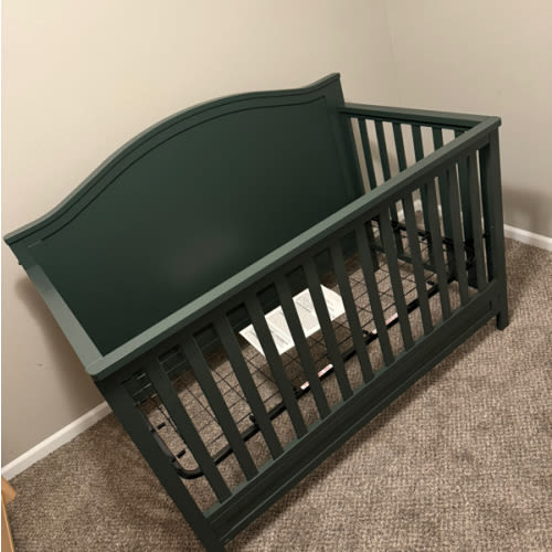 New Haus Charlie 4-In-1 Convertible Crib in Forest Green | NFM