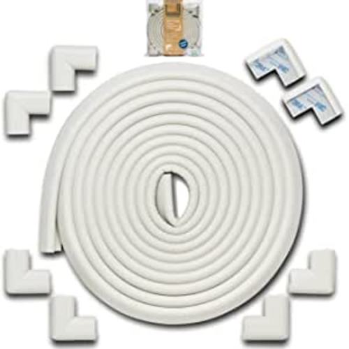RovingCove Edge Corner Protector Baby Proofing (Large 18ft Edge 8 Corners), 3M Adhesive, Oyster White : Baby