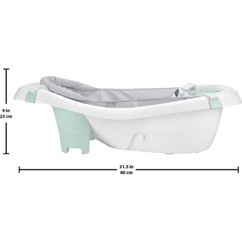 Fisher-Price Baby to Toddler Bath 4-in-1 Sling ‘n Seat Tub with Removable Infant Support and 2 Toys, Climbing Leaves
