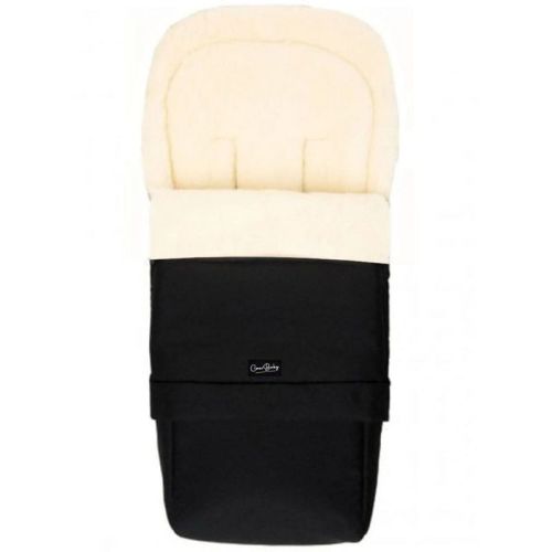 Cover Baby 0-3 Years Scandinavian Organic Wool Adjustable Footmuff in Black