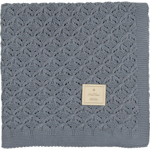 Extra Luxe Knit Blanket, Flintstone - Mon Tresor Bebe | Maisonette