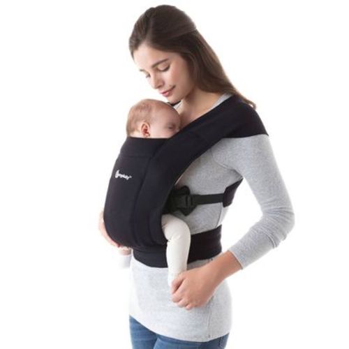 Ergobaby Embrace Cozy Knit Newborn Carrier - Pure Black
