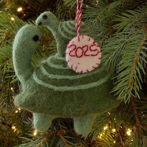 Baby's First Holiday Felt Turtles Ornament