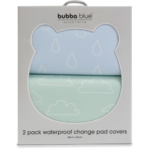 Bubba Blue Nordic Change Mat Covers 2 Pack - Sky/Avocado