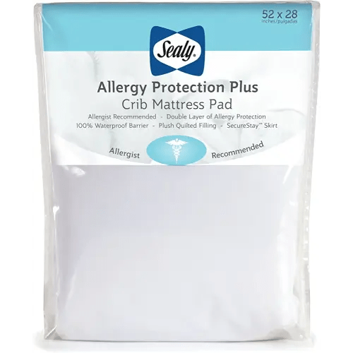 Sealy Allergy Protection Plus Waterproof Fitted Crib Mattress Pad