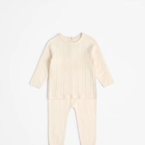 Baby Organic Cotton Knit Top & Pants 2 Piece Set - Dusty Rose | Target Australia