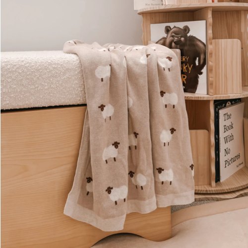 Sheep Knitted Blanket