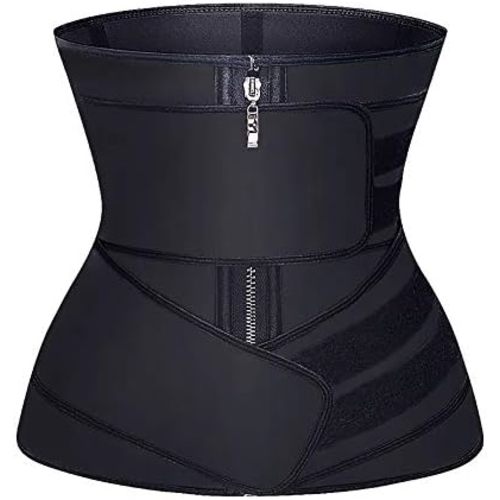 YIANNA Waist Trainer for Women Latex Underbust Double Training Belt Tummy Control Waist Cincher Sport Girdle