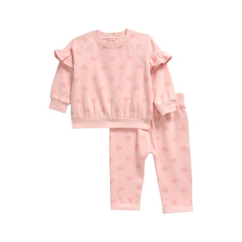 Ruffle Trim Sweatshirt & Sweatpants Set, 12M