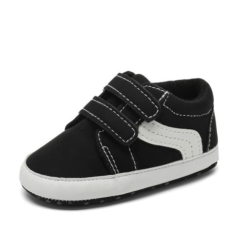 Clowora Unsex Baby Boys Girls Canvas First Walkers Shoes,Newborn Infant Non Slip Soft Sole Crib Casual Sneaker