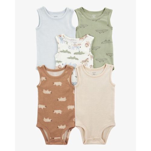 Baby 5-Pack Animals Sleeveless Bodysuits - Carter's | Carter's