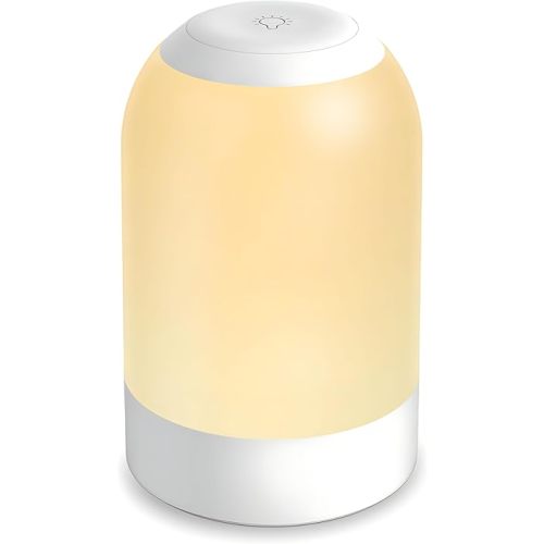 G Keni Egg Light for Nursery, Small Tap Night Light Lamp Rechargeable Battery Operated with Timer, Touch Lamp for Kids and Adults, Dimmable Warm Amber Nightlight for Bedroom/Nightstand/Bedside