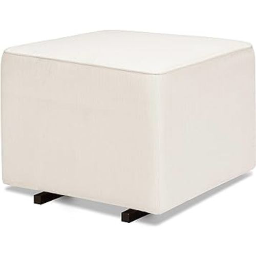 DaVinci Universal Gliding Ottoman in Performance Cream Linen, Greenguard Gold & CertiPUR-US Certified