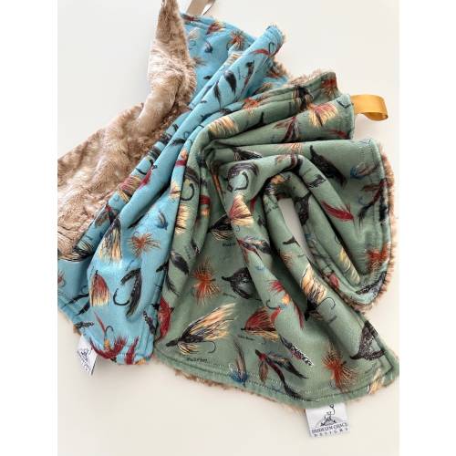 Baby Lovie Minky Blanket Mini Lovey Fly Fishing Gone Fishing Lures Baby Blanket Lovey Cappuccino Fawn Plush Lovie Blanket Baby Shower Gift