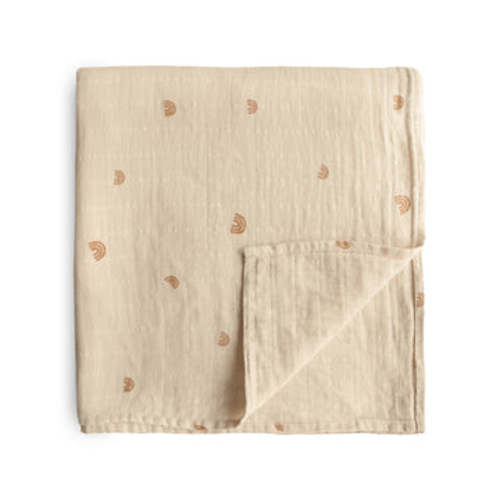 Organic Cotton Mushie Baby Muslin Swaddle Blanket
