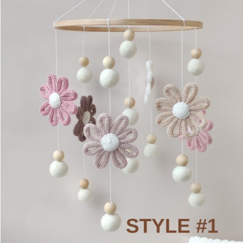 Baby mobile, Flower baby mobile, Baby girl mobile, Baby girl nursery, Daisy nursery, Minimalist baby mobile, You are my sunshine, Mobile