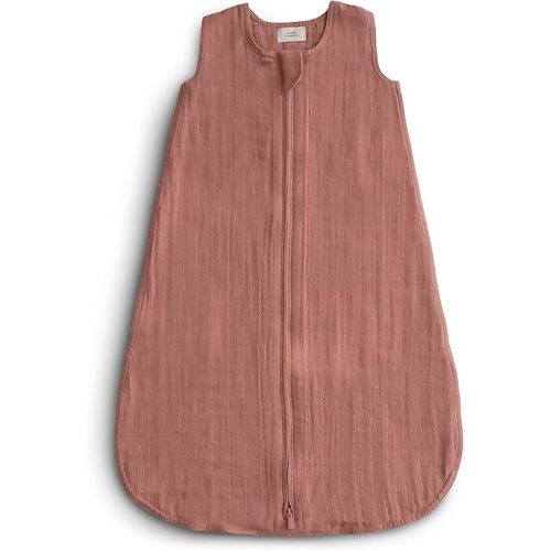 mushie Baby Wearable Blanket | 100% Organic Cotton Muslin | Sleeping Bag for Infants (Cedar)