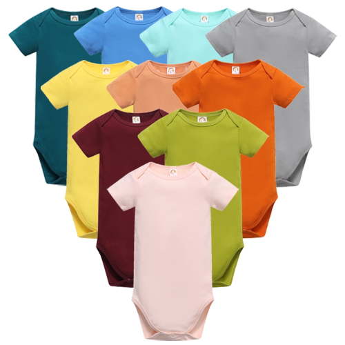 Beonon Baby Bodysuits Short Sleeve Onesies for Unisex 100% Organic Cotton 10-pack, 9 Months-12 Months