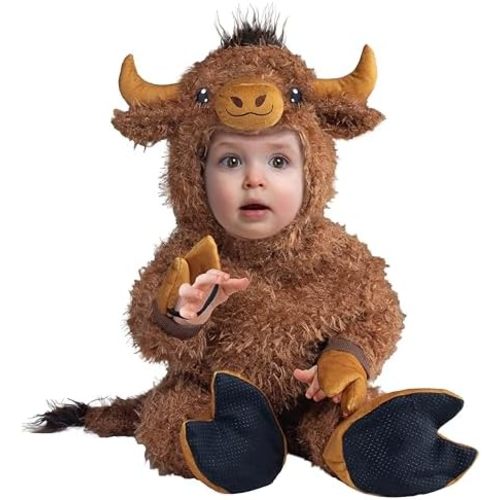 Rubies Childrens Highland Cow Infant/Toddler Costume Jumpsuit With Headpiece and Booties