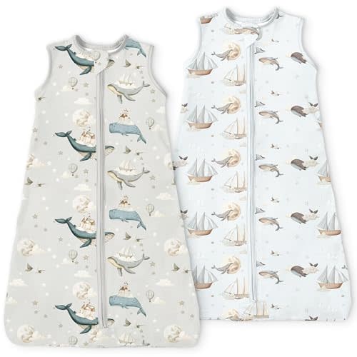 TOTBASIC Sleep Sack 0-6-12-18-24 Months, Premium Breathable Wearable Blanket Sleeping Bag 0.5TOG 1.0TOG for Baby Girl Boy