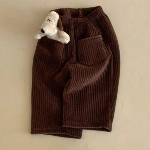 Baby Solid Color Corduroy Basic Pants
