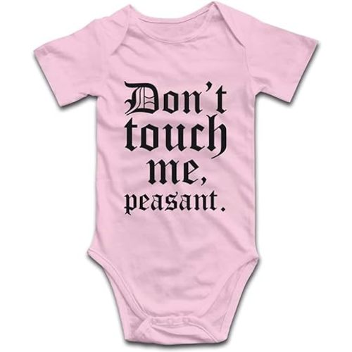 DOQOSESHY Don't Touch Me Peasant-Baby Outfit Boys Girls Romper Short Sleeve/Sleeveless/Long Sleeve Bodysuit