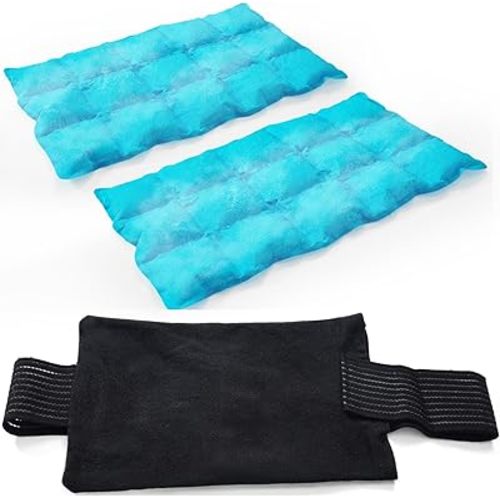 2 Ice Packs for Injuries Reusable, Cold and Hot Packs for Injuries, Joint Pain, Muscle Soreness, and Body Inflammation, Adjustable Ice Packs Wraps for Knees, Back, Shoulders, Arms, and Legs