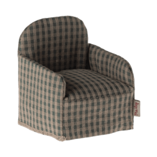 Dollhouse Checker Chair for Mouse - Maileg - Maileg USA