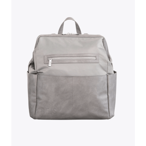 BÉIS 'The Backpack Diaper Bag' in Grey - Chic Diaper Backpack