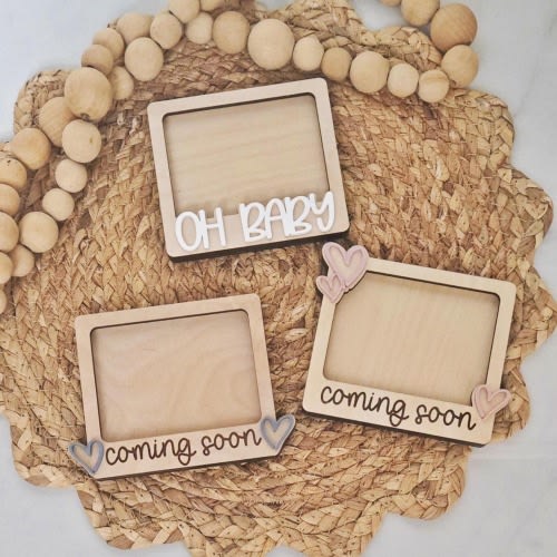 Ultrasound Fridge Magnet | Pregnancy Announcement | Ultrasound Photo Frame