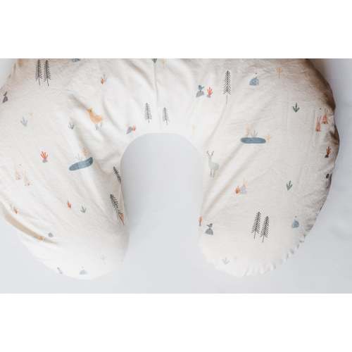 Ivory Woodland Animal Nursing Pillow Cover