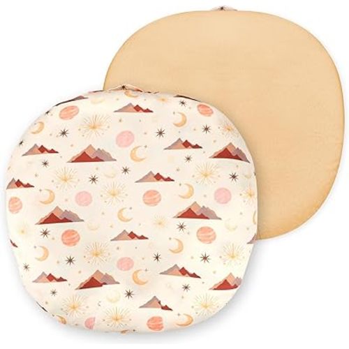 Newborn Lounger Cover, Baby Lounger Cover for Girls Boys, Soft Removable Slipcover Fits Newborn Lounger, Moon (Cover Only)