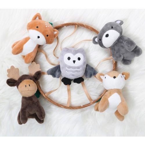 The Peanutshell Crib Mobile for Boys or Girls - Woodgrain Musical Baby Crib Mobile with 12 Lullabies, Whimsical Woodland Baby Whimsical Woodland Nursery Decor