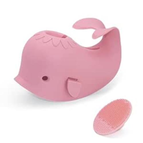 Bath Faucet Cover for Kids,Bath Spout Cover for Baby are Suitable for Most Bathtub Faucet,Spout Cover Bathroom Tub Adds Fun to Your Baby in The Shower.(Pink+Brush)