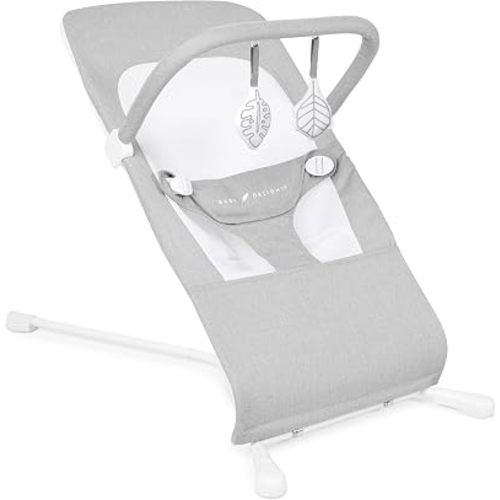 Baby Delight Highland Baby Bouncer | Infant | 0 – 6 Months | 3-Position Recline | Pebble Grey