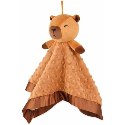 Capybara Baby Security Blanket Gifts - 17"x17" Newborn Lovey Stuffed Animals Toys, Babies boy & Girl Essentials, Gender Neutral Items Must Haves, Infant Soft Plush Personalized Unisex for 0-6 Months