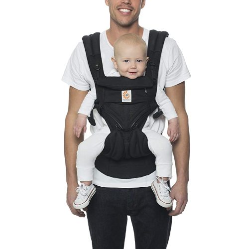 Ergobaby Omni 360 All-Position Baby Carrier for Newborn to Toddler with Lumbar Support & Cool Air Mesh (7-45 Lb), Onyx Black 6.18x9.13x10.43 Inch (Pack of 1)