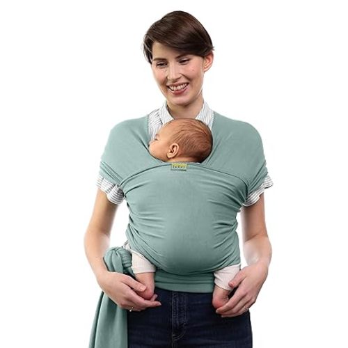 Boba Baby Wrap Carrier Newborn to Toddler - Stretchy Baby Wraps Carrier (Serenity Sea Mist)