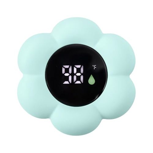 Haakaa Silicone Baby Bath Thermometer – Water Temperature Thermometer for Baby Safety, Floating Infant Bath tub Temp Thermometer for Newborns & Toddlers- Flower